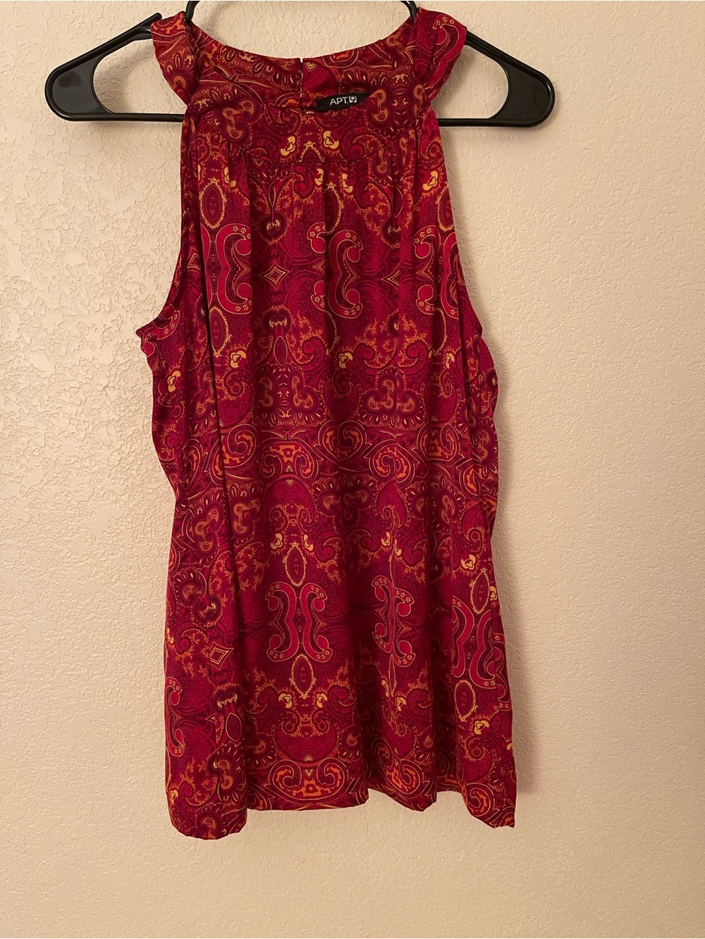 Apt. 9 Burgundy Red Paisley Halter Camisole
